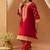 Deep red kaaftan with salwar with dupatta