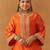 Burnt orange kaaftan with salwar with dupatta