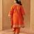 Burnt orange kaaftan with salwar with dupatta