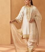Daisy ivory kaaftan with salwar with dupatta