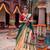 Women's Kanchipuram silk blend Zari Woven Lehenga Choli with Paithani Jacquard Dupatta