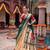Women's Kanchipuram silk blend Zari Woven Lehenga Choli with Paithani Jacquard Dupatta