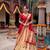 Women's Kanchipuram Silk Zari Woven Lehenga Choli with Paithani Jacquard Dupatta.