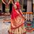Women's Kanchipuram Silk Zari Woven Lehenga Choli with Paithani Jacquard Dupatta.