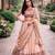 Women's Cream Spider Crush silk blend blend Embroidered Semi-Stitched Lehenga Choli Set