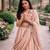 Women's Cream Spider Crush silk blend blend Embroidered Semi-Stitched Lehenga Choli Set