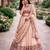 Women's Cream Spider Crush silk blend blend Embroidered Semi-Stitched Lehenga Choli Set