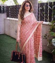  tasar art silk printed saree with classic appeal