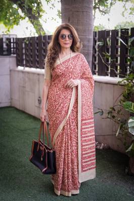  tasar art silk printed saree with classic appeal 5