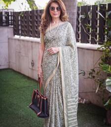  tasar art silk printed saree with classic appeal