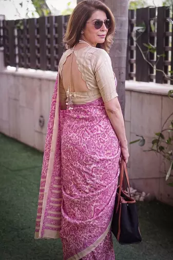 tasar art silk printed saree with classic appeal