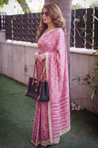  tasar art silk printed saree with classic appeal
