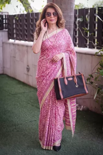  tasar art silk printed saree with classic appeal