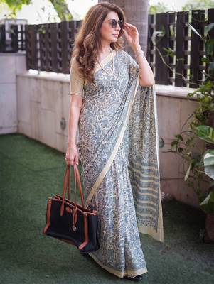  tasar art silk printed saree with classic appeal 4