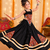 Black premium roman silk fully flared lehenga choli for festive and navratri wear