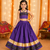 Purple premium roman silk fully flared chaniya choli for navratri
