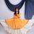 Offwhite kora cotton lehenga with embrodery work choli kids navratri collection