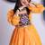 Offwhite kora cotton lehenga with embrodery work choli kids navratri collection