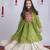 Offwhite kora cotton lehenga with embrodery work choli kids navratri collection
