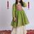 Offwhite kora cotton lehenga with embrodery work choli kids navratri collection