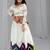 White rayon cotton embrodery work lehenga choli kids navratri collection