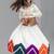 White rayon cotton embrodery work lehenga choli kids navratri collection