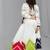 White rayon cotton embrodery work lehenga choli kids navratri collection