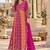 Magenta silk BLEND  semi stitched anarkali suit with embroidery & sequins work