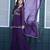 Purple embroidered crunchy silk kurti with plazzo and duppata set