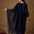 Navy blue embroidered vichitra silk kurti with pant and duppata set