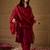 Maroon blue embroidered vichitra silk kurti with pant and duppata set