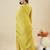 Yellow embroidered vichitra silk kurti with plazzo and duppata set