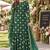 D green faux georgette semi stitched plazzo suit with embroidery & sequins work