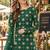 D green faux georgette semi stitched plazzo suit with embroidery & sequins work