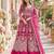 Rani net semi stitched anarkali suit with embroidery & stone work