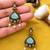 Gold oxidised traditional mint  drop earrings