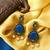 Gold oxidised traditional multi drop earrings