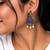 Gold oxidised traditional multi drop earrings