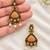 Gold oxidised traditional orange drop earrings