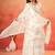 White fendy silk party  embroidery wear sharara  suit set