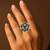 Multi geometric floral adjustable finger ring