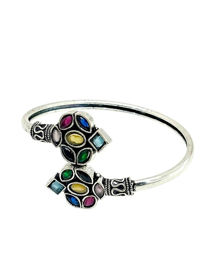 German silver multi color adjustable bracelet