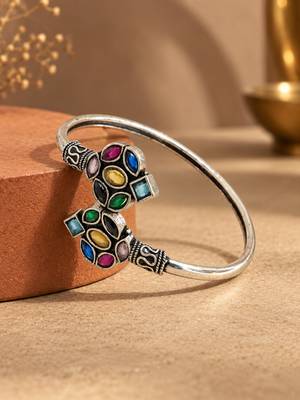 German silver multi color adjustable bracelet 2