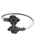 German silver maroon color adjustable bracelet