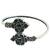 German silver maroon color adjustable bracelet