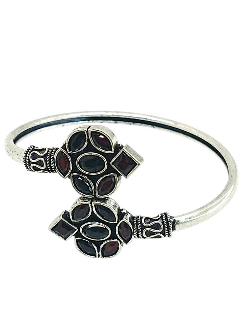 German silver maroon color adjustable bracelet