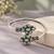 German silver pink green color adjustable bracelet