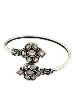 German silver pink color adjustable bracelet 1