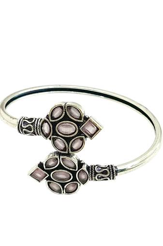 German silver pink color adjustable bracelet