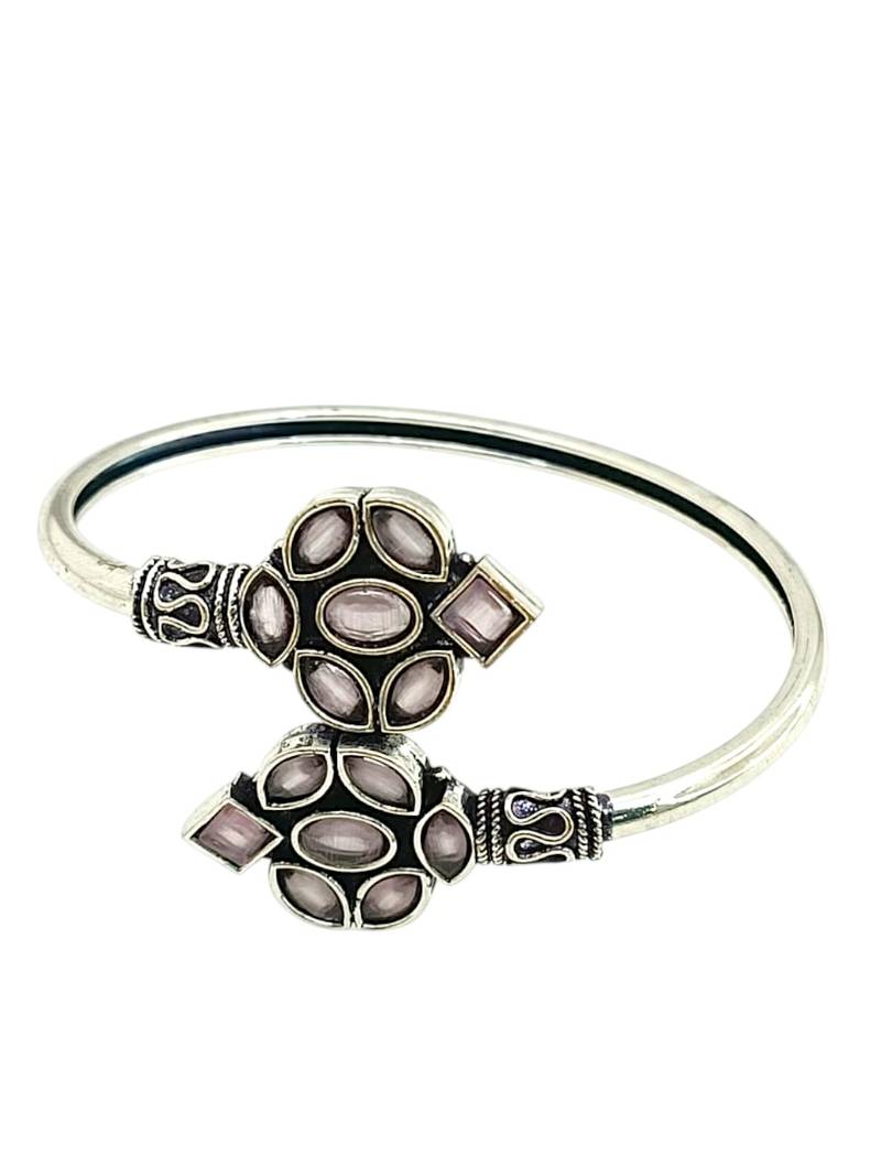 German silver pink color adjustable bracelet